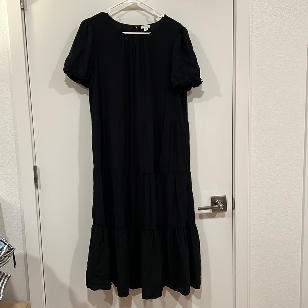 J.Crew Black Midi Dress - XXL